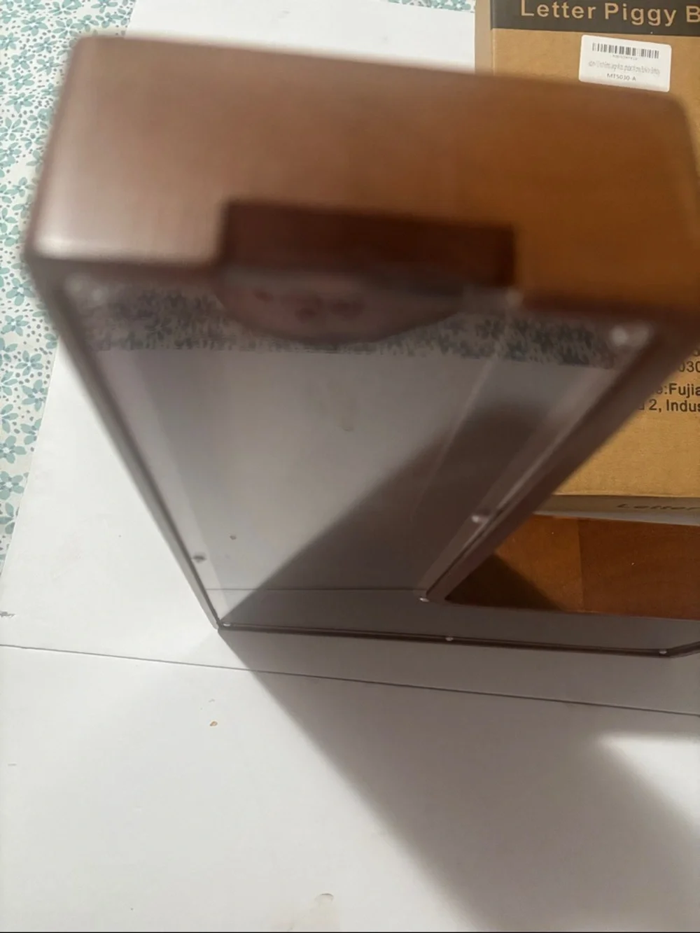 Wooden L-Shaped Wall Shelf Display - Brown